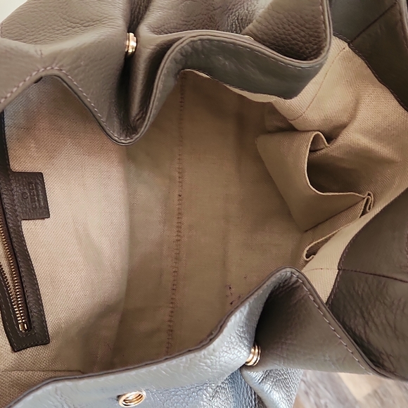 GUCCI GREENWICH SHOULDER BAG GREY MEDIUM - Picture 10 of 13